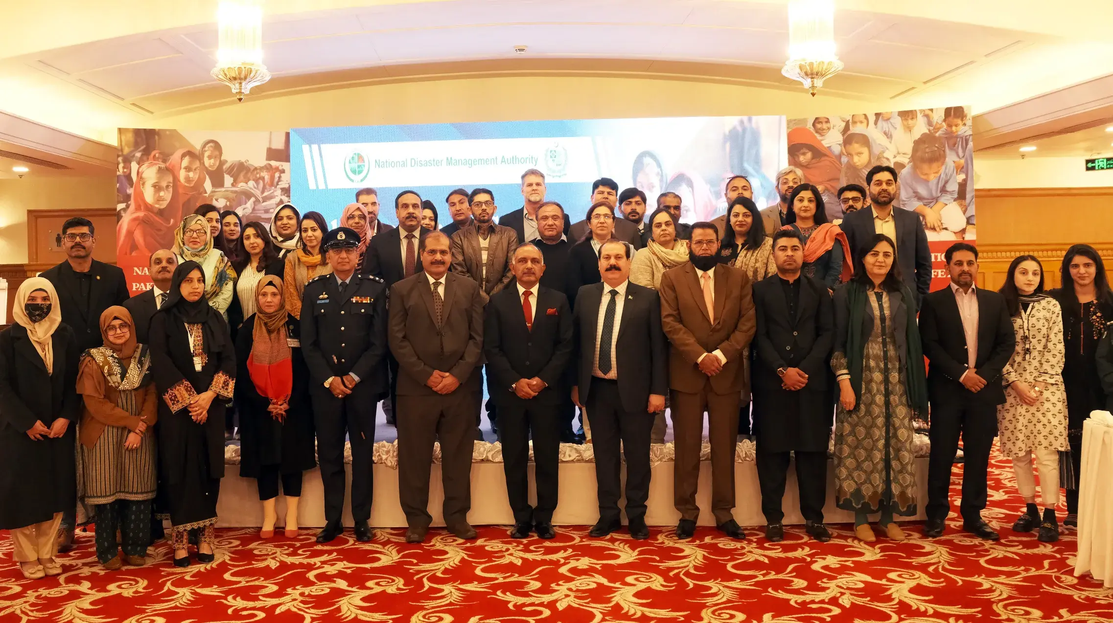 06-03-2024, Islamabad: Chairman NDMA Lt Gen Inam Haider Malik presided a consultative meeting on Pakistan School Safety Framework at Marriott Hotel, Islamabad.